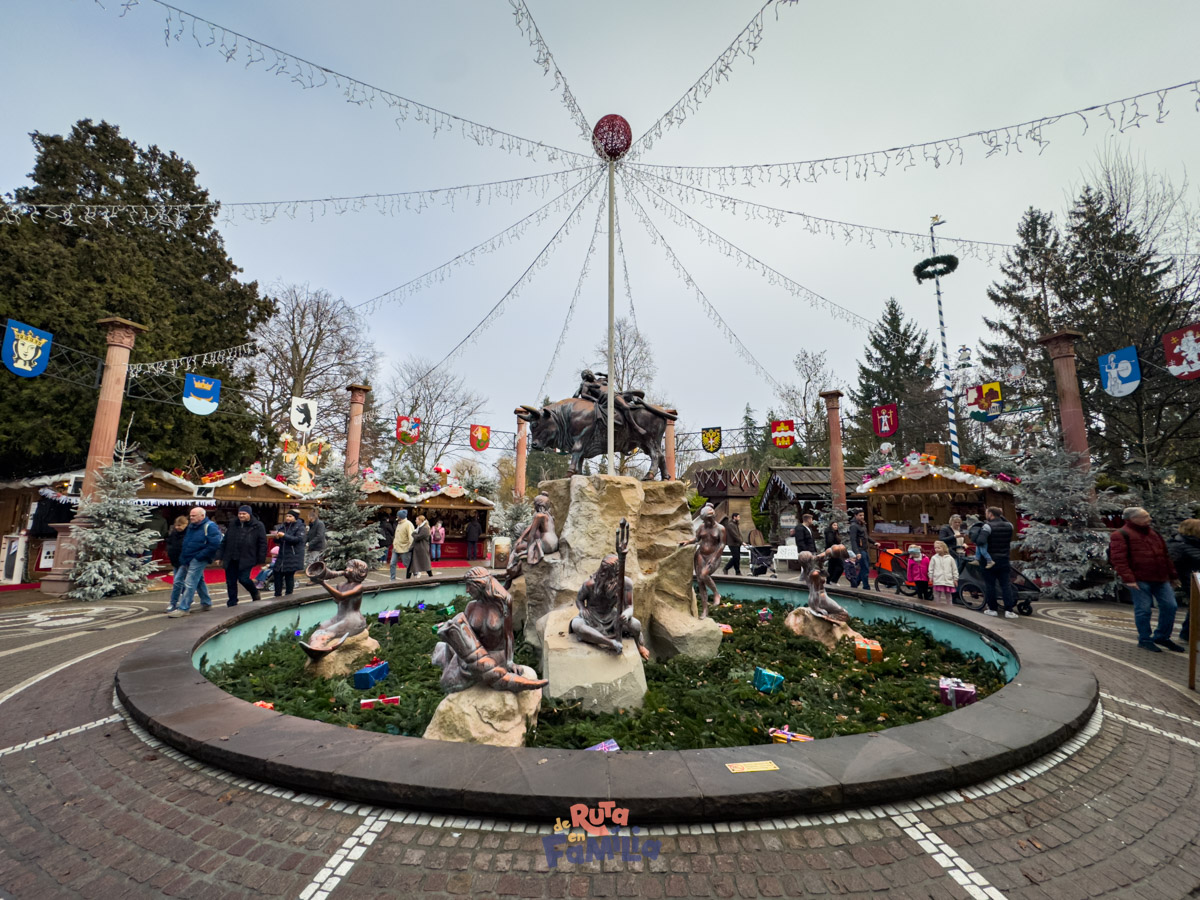 Decoració nadalenca a la zona alemanya d'Europa-Park